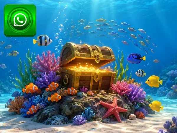 Ilustrasi fitur visual dalam Mega Fishing